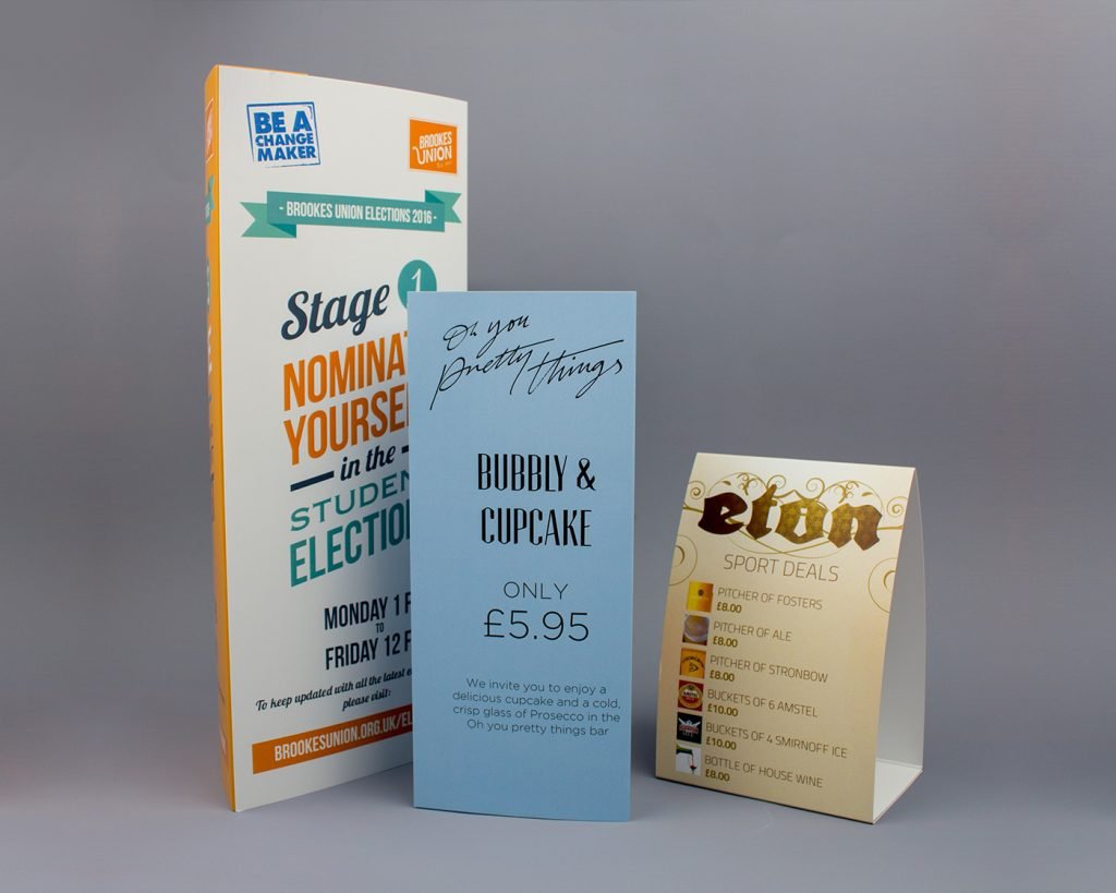 Table Tents Printing Exeter